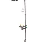 COMBINE LAVE-YEUX ET DOUCHE DE SECURITE ACIER INOXYDABLE